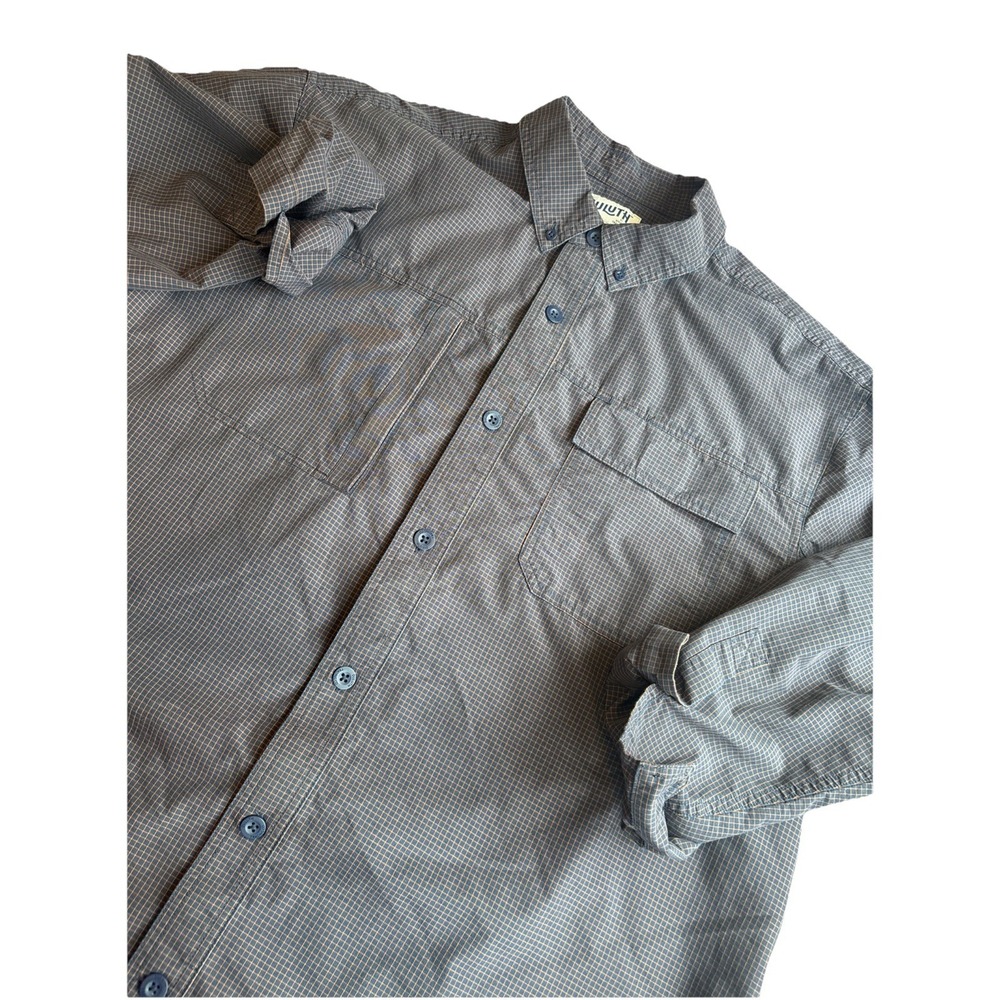 Duluth Trading Co Men's  XL Long Sleeve Plaid Pockets Fishing Shirt Cupron Poly